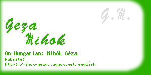 geza mihok business card