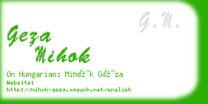 geza mihok business card